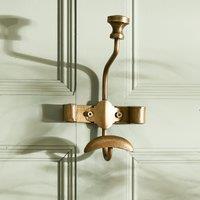 Dibor Vintage Style Duke Antique Brass Metal Single Coat Holder Wall Hooks in Gold | Size: Medium