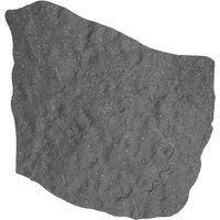 Nicoman Rubber Natural Stone Stepping Stone Garden Decoration in Grey | Size: 2 Pack