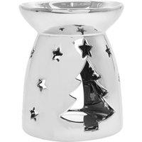 60 SECOND MAKEOVER Silver Christmas Tree Wax Melt Burner