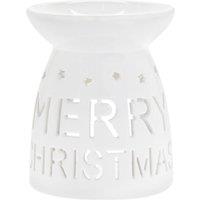 60 SECOND MAKEOVER White Merry Christmas Wax Melt Burner