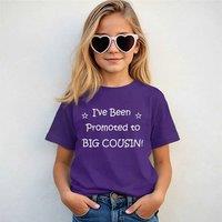 60 SECOND MAKEOVER I've Been Promoted To Big Cousin T-Shirt in Purple | Size: 14-15 Years