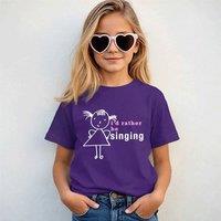 60 SECOND MAKEOVER I'd Rather Be Singing T-Shirt in Purple | Size: 14-15 Years