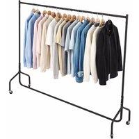 Oypla All Metal Super Heavy Garment Clothes Rail - 6ft in Black