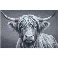 The Rug Shop UK Grey Modern Animal Easy to Clean Mat | Size: 50 cm x 75 cm