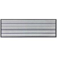 The Rug Shop UK Grey Modern Striped Easy to Clean Mat | Size: 50 cm x 75 cm