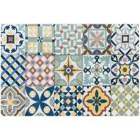 The Rug Shop UK Multi Modern Geometric Easy to Clean Mat | Size: 50 cm x 75 cm