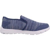 ABSOLUTE FOOTWEAR Men's Lightweight Twin Gusset Slip On Leisure Trainer, Memory Foam Insole in Navy | Size: 10