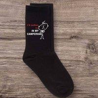 60 SECOND MAKEOVER Men's I'd Rather Be In my Campervan Black Calf Socks