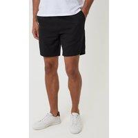 Threadbare Men's Shorter Length Linen Blend Shorts in Black | Size: XL