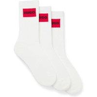 Hugo Men's 3 Pack Rib Label CC Socks White
