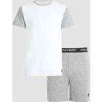 Lyle & Scott Men's Mccartney Lounge Set Bright White / Grey Marl | Size: XL