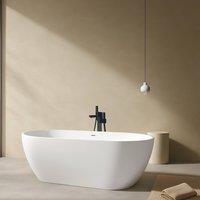 Bathroom Kingdom Amalfi Gloss White 1650mm Freestanding Bath