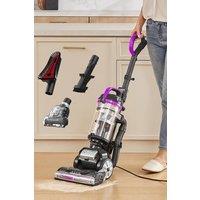 Living and Home 3-in-1 Upright Vacuum Cleaner Crevice Tool 150 Swivel Steering with 2.2L Dust Cup, Anti-tangle Brush, LED Light in Purple