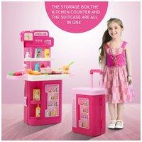 Living and Home Pretend Kitchen Playset in Red