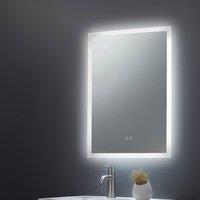 Bathroom Kingdom Alfie Illuminated LED Mirror With BLUETOOTH Speaker 700x500mm in Silver