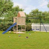 Berkfield Home Outdoor Playset Solid Wood Pine in Brown