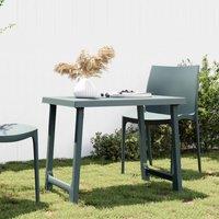 Berkfield Home Camping Table Green 79x56x64 cm PP Wooden Look | Size: 79 x 56 x 64 cm