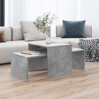 Berkfield Home Coffee Table Set Concrete Grey 100x48x40 cm Engineered Wood | Size: 100 x 48 x 40 cm