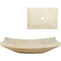 Berkfield Home Sink 50x35x12 cm Marble Cream | Size: 50 x 35 x 12 cm
