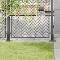 Berkfield Home Post Bases Square 12 pcs Anthracite 46x46 mm Powder-coated Steel