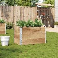 Berkfield Home Garden Planter 100x50 cm Solid Wood Pine in Brown