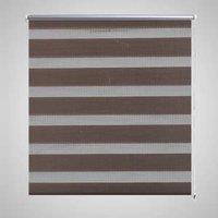 Berkfield Home Zebra Blind 70 x 120 cm Coffee in Brown