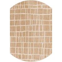Ted Baker Indoor Outdoor Crouch Round Abstract Rug in Beige | Size: 160 cm diameter