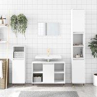Berkfield Home 3 Piece Bathroom Furniture Set White Engineered Wood