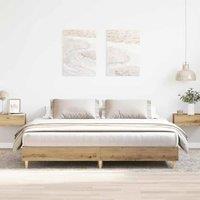 Berkfield Home Bed Frame without Mattress Artisan Oak 160x200cm Engineered Wood in Brown | Size: 160x200 cm