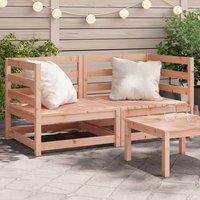 Berkfield Home Garden Sofas Corner 2 pcs 70x70x67 cm Solid Wood Douglas in Brown | Size: 70 x 70 x 67 cm