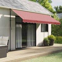 Berkfield Home Replacement Fabric for Awning Valance Burgundy Stripe 4 m in Red
