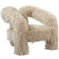 Lemon Pavilion Furniture Freyja Indoor Chair - Faux Mongolian Fur - L74xW78xH71 cm - Ivory