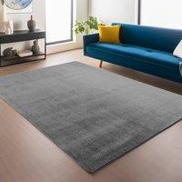 Desire Rugs Snuggly Washable Low Pile Living Room Area Rug Anti-Slip Felt Backing in Dark Grey | Size: 200 cm x 280 cm
