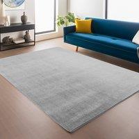 Desire Rugs Snuggly Washable Low Pile Living Room Area Rug Anti-Slip Felt Backing in Grey | Size: 200 cm x 280 cm