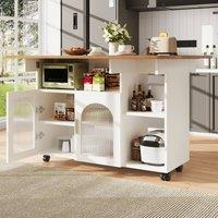 Matteo White Multifunctional Kitchen Island