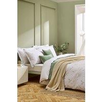 CHRISTY 'Hatton' Vintage Floral Reversible Cotton Duvet Cover Set in Green | Size: Super King