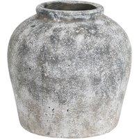 Hill Interiors Aged Stone Ceramic Vase in Grey