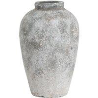 Hill Interiors Aged Stone Tall Ceramic Vase in Grey