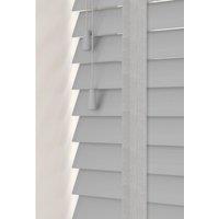 Blinds Outlet Faux Wooden Venetian Blinds with Tapes in Light Grey | Size: 120 cm width x 120 cm drop