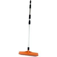 Lazy Tools Artificial Grass Rake 45cm Sweep Extending with Hose & Water Dispenser in Orange