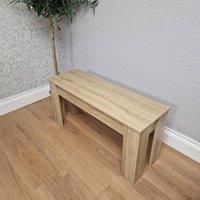 KOSY KOALA Wooden Oak Effect Bench in Beige