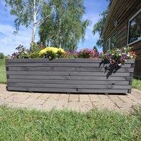 Woven Wood 1.2m Grey Pine Raised Trough Planter