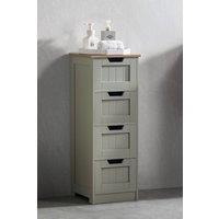 HD Designs Priano 4 Drawer Freestanding Unit Bathroom Storage in Grey