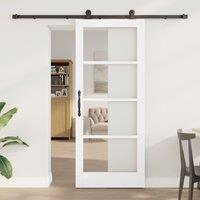 Berkfield Home Sliding Door with Hardware Set 'ORKDAL'White 83x202 cm in White