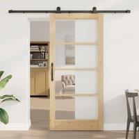 Berkfield Home Sliding Door with Hardware Set "ORKDAL" 93x202 cm in Beige