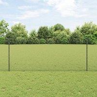 Berkfield Home Fence Posts 10 pcs U-Channel Grey 100 cm Steel
