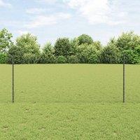 Berkfield Home Fence Posts 10 pcs U-Channel Grey 100 cm Steel