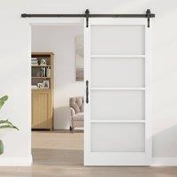 Berkfield Home Interior Door with Glass "ORKDAL" White 93x202x4 cm | Size: 93 x 202 x 4 cm
