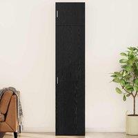Berkfield Home Storage Cabinet with Shelf Other with Storage with Door Black oak Engineered wood