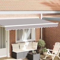 Berkfield Home Awning Valance for 4 m Frame Light Grey 3.8x0.2 m